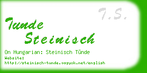 tunde steinisch business card